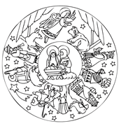 Disegni di Natale da colorare religioso
